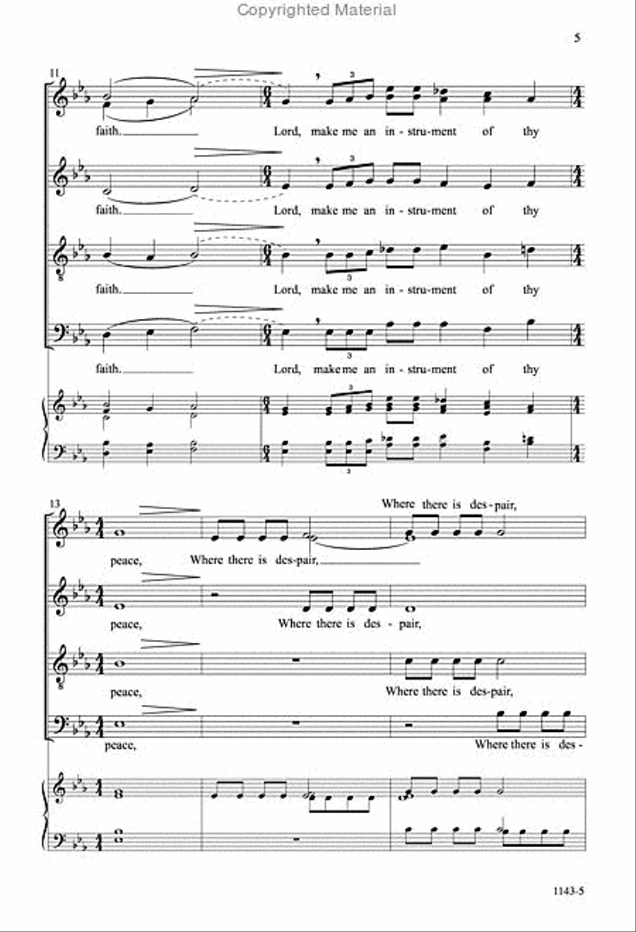Prayer - SSATB Octavo SSATB scores gallery preview page 4