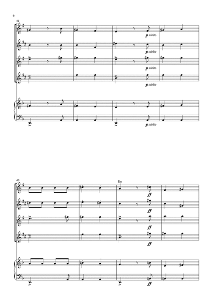 Habanera - Carmen - Georges Bizet, for Saxofone Quartet with Piano and chords in a easy version. image number null