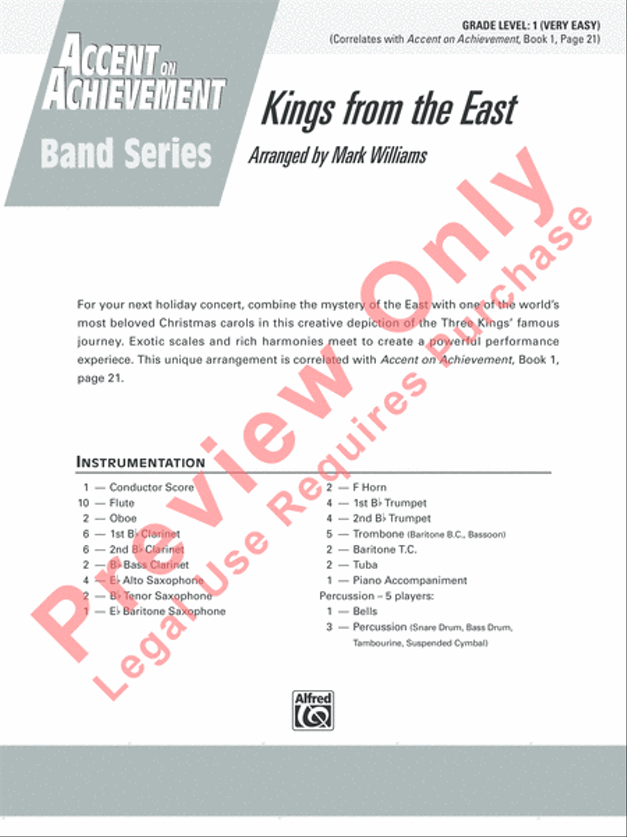 Kings from the East Concert Band scores gallery preview page 2