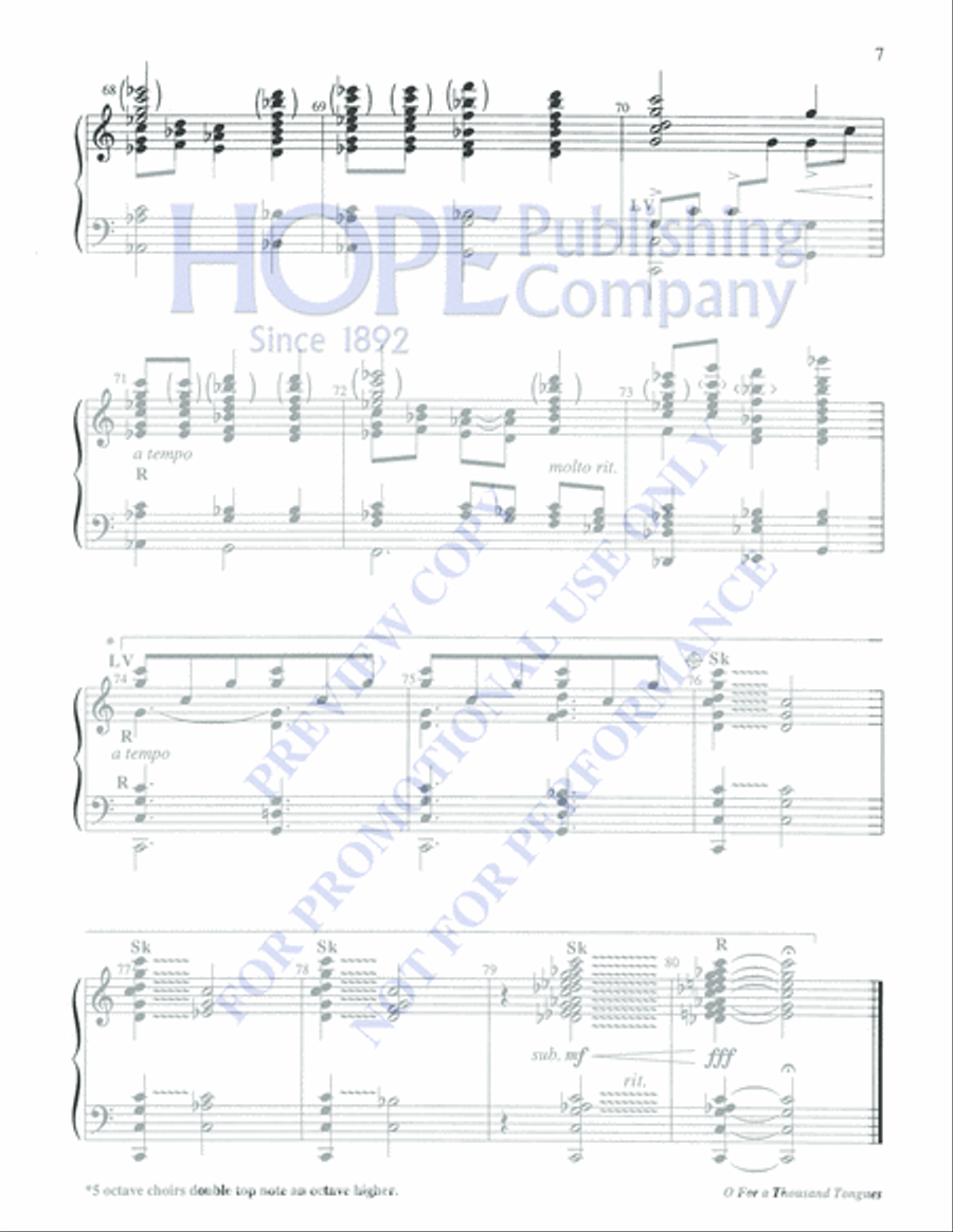 O for a Thousand Tongues 5-Octaves scores gallery preview page 7