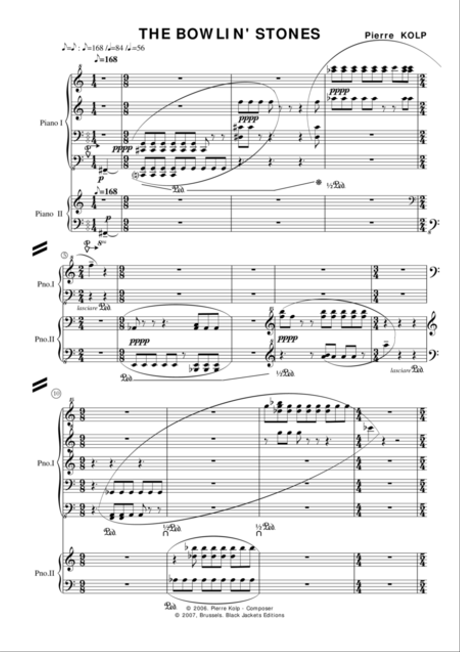 The Bollin' Stones (for two pianos) 2 Pianos, 4-Hands scores gallery preview page 1