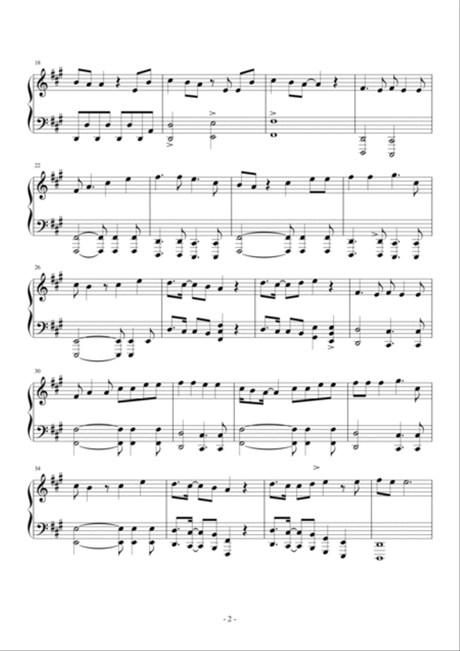 Waiting For Love Piano Solo scores gallery preview page 2