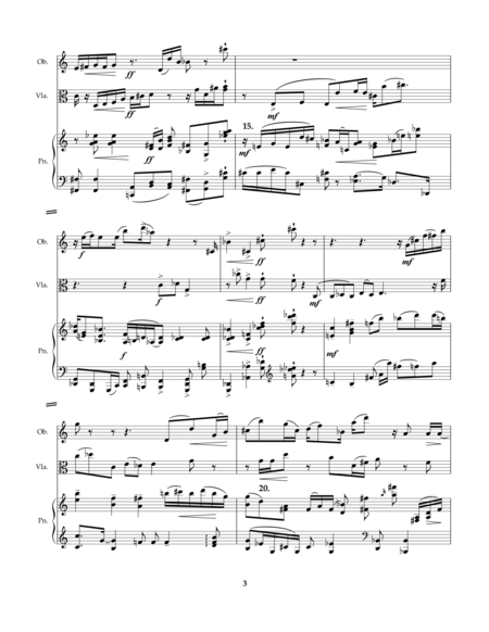 Ricordanze, for oboe, viola & piano