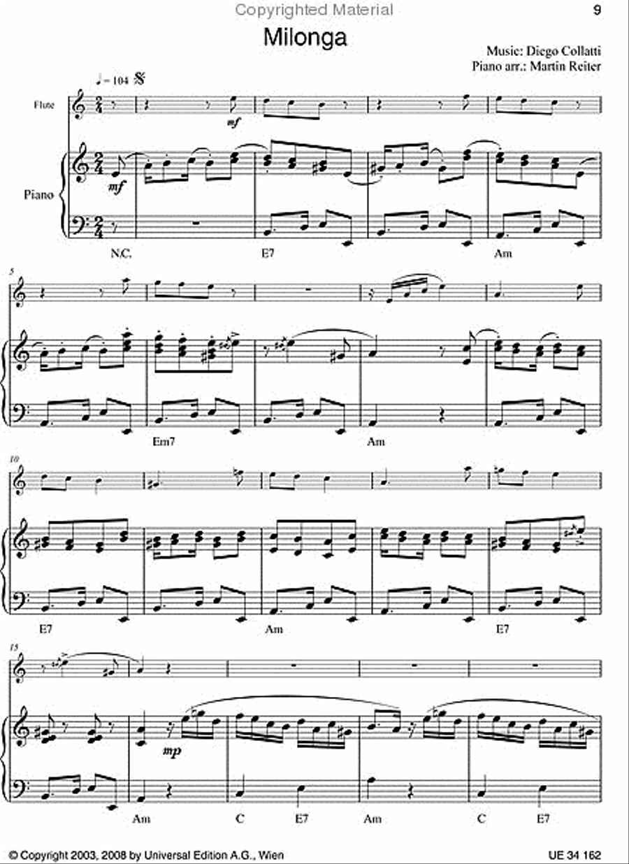 Argentina - Play Along Flute Chamber Music scores gallery preview page 4