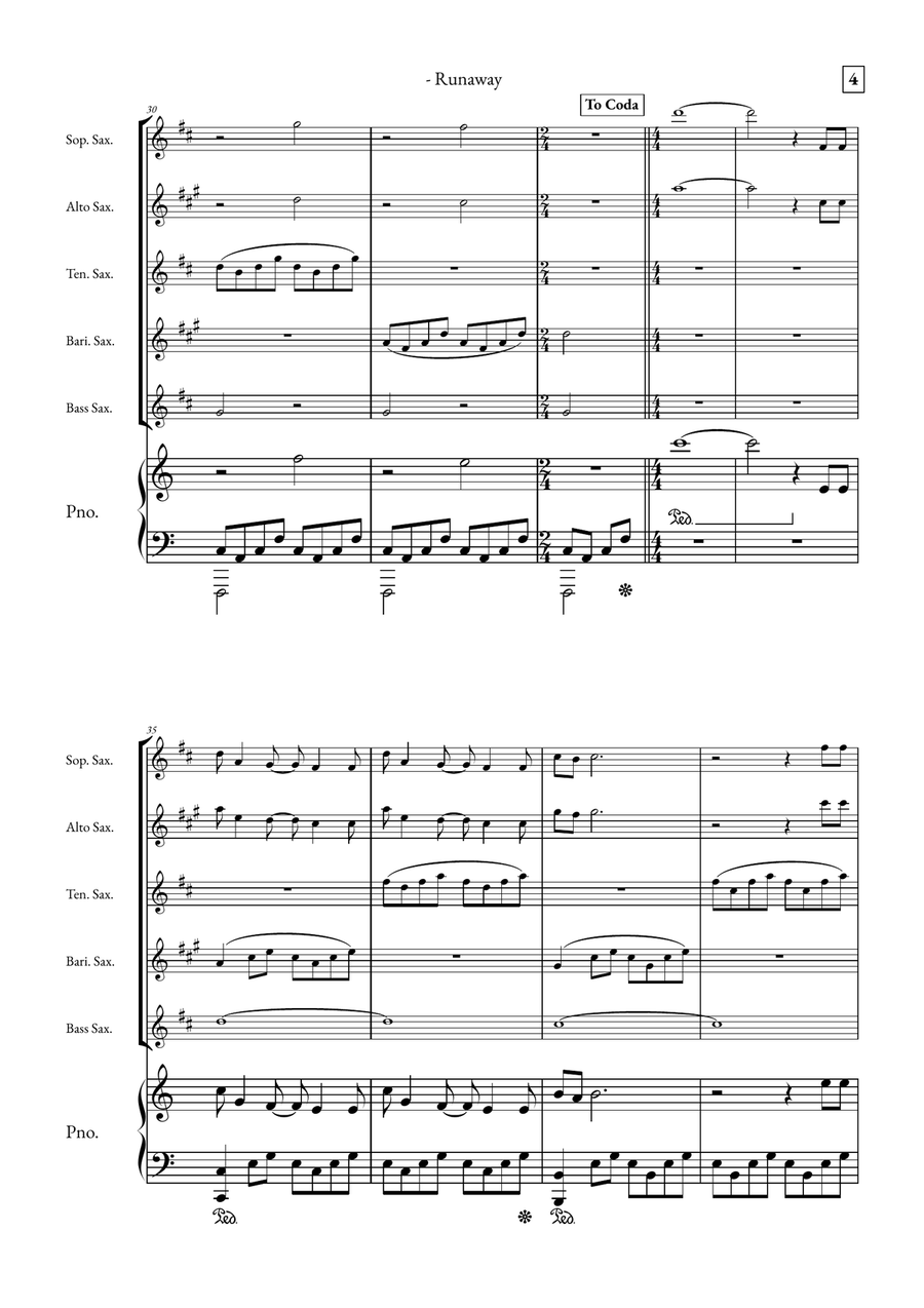 Runaway Small Ensemble scores gallery preview page 4
