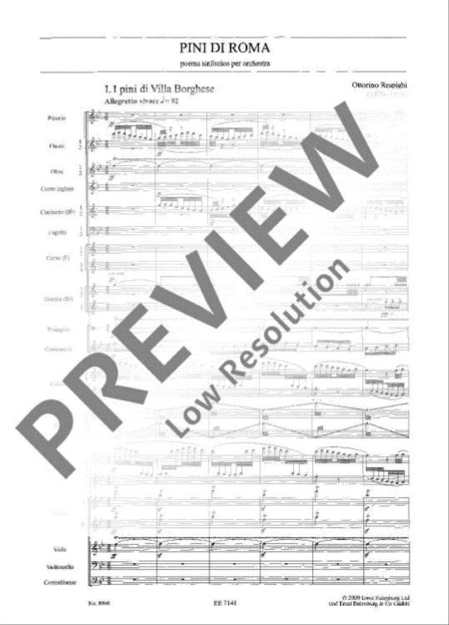 Pines of Rome Orchestra scores gallery preview page 10