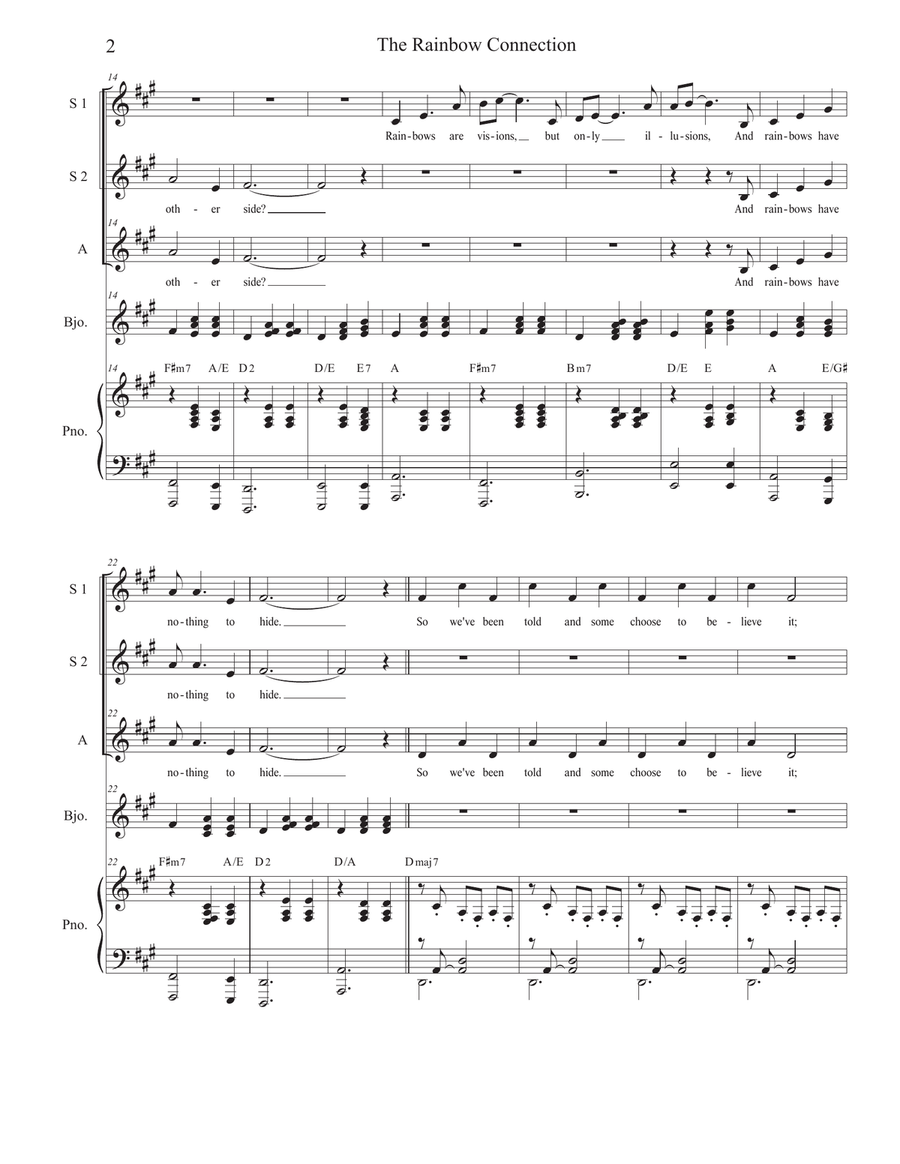 The Rainbow Connection SSA scores gallery preview page 2