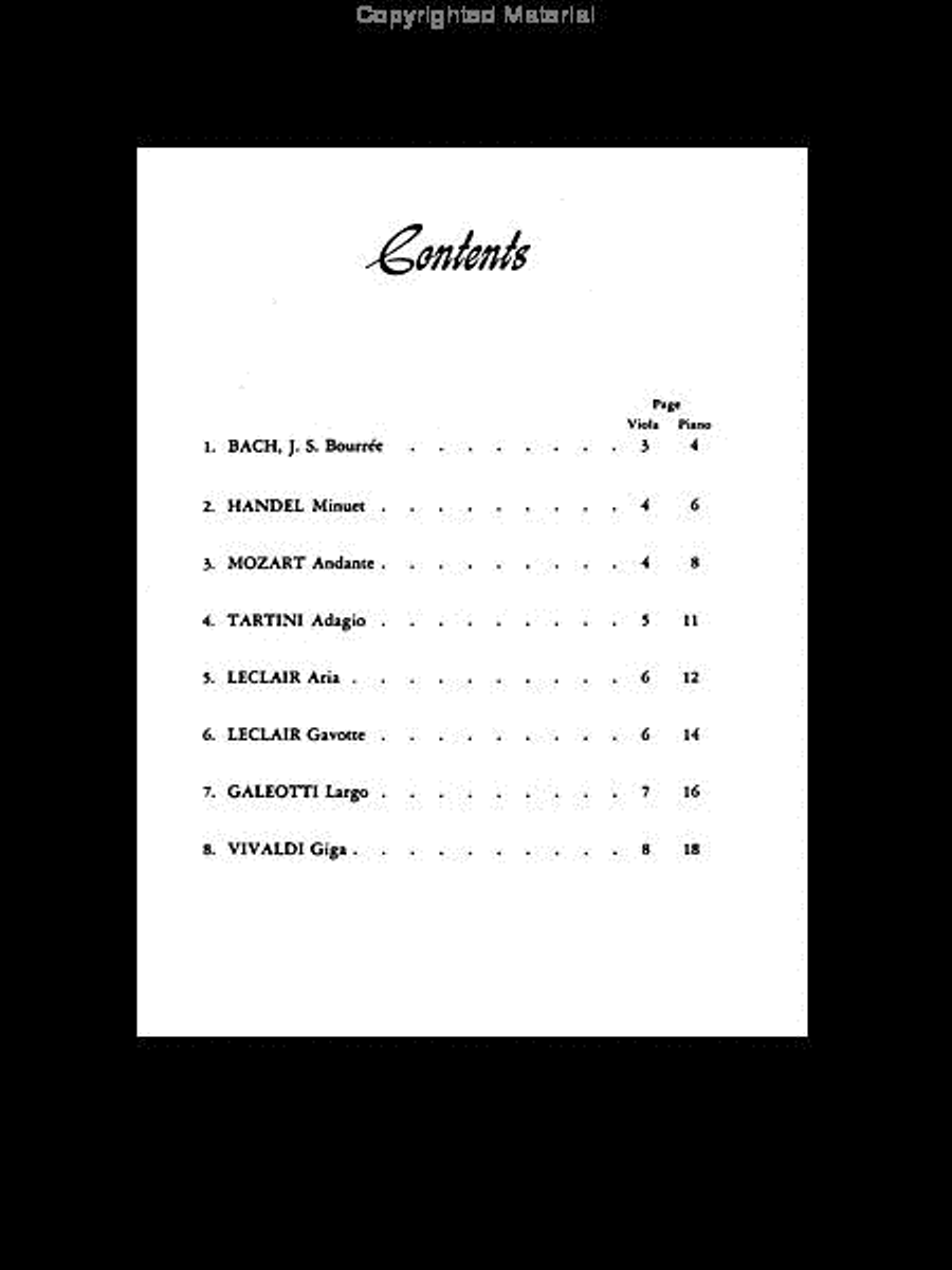 Album of Classical Pieces, Volume 2 Viola Solo scores gallery preview page 3