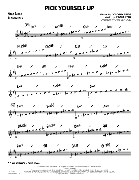 Pick Yourself Up - Eb Solo Sheet