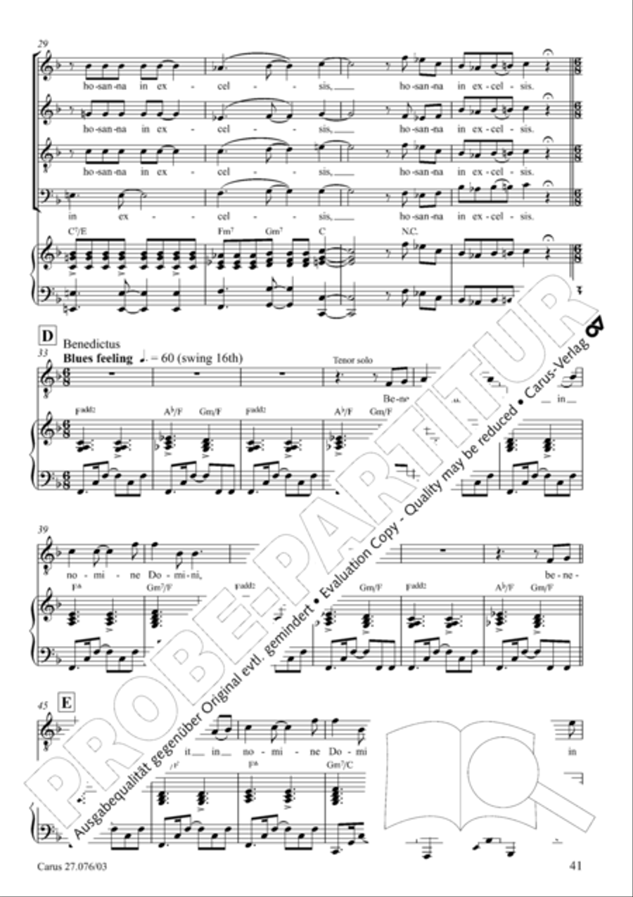Missa in tempore incerto 4-Part scores gallery preview page 42