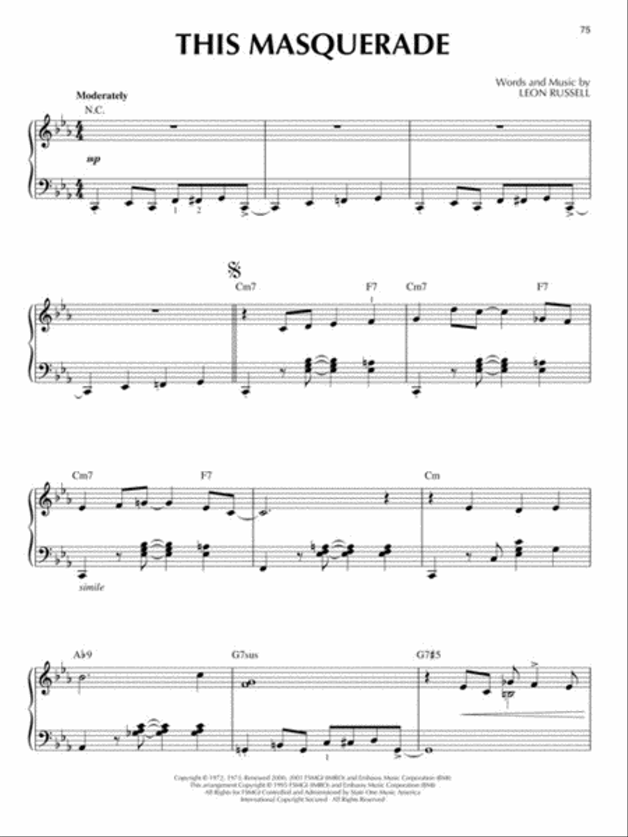 Smooth Jazz Piano Solo scores gallery preview page 5