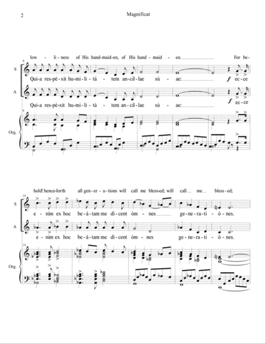 Magnificat No. 2 Magnificat No. 2 4-Part scores gallery preview page 3