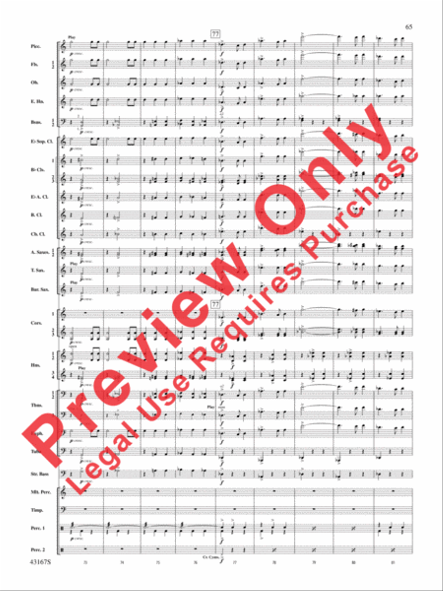 Down to the Sea in Ships (from the NBC TV Film Project 20) Concert Band scores gallery preview page 66
