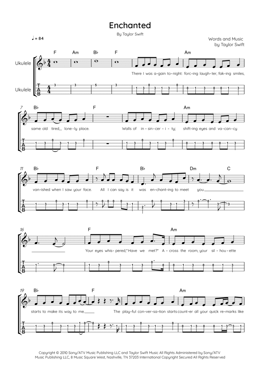 Enchanted Ukulele scores gallery preview page 1