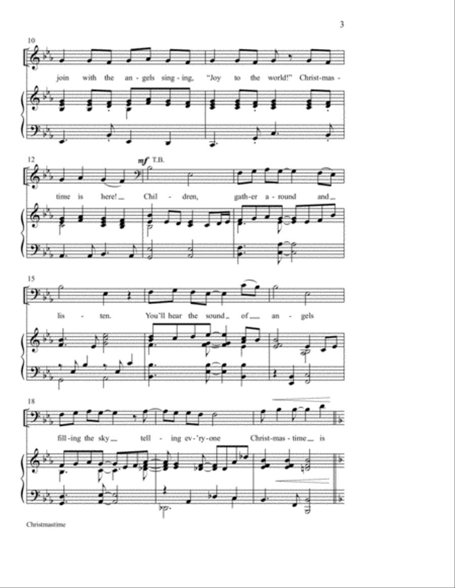 Christmastime Unison Choir scores gallery preview page 4