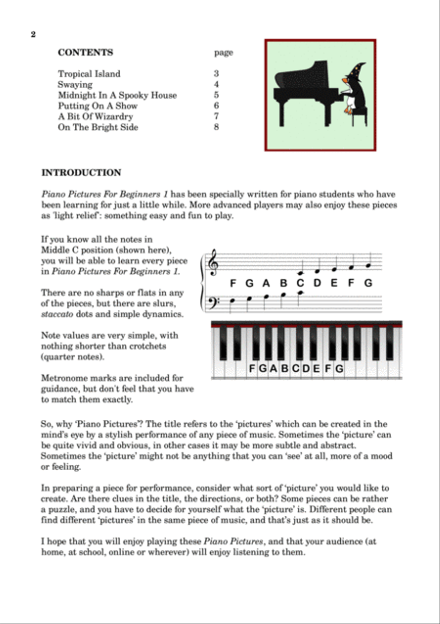 Piano Pictures For Beginners 1 Easy Piano scores gallery preview page 2