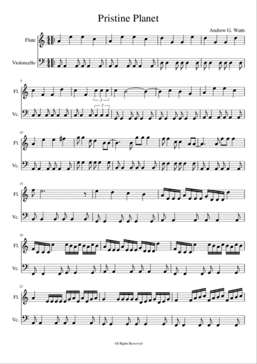 Pristine Planet Pristine Planet Flute scores gallery preview page 1