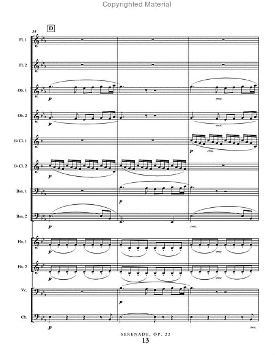 Serenade, Op. 22 Serenade, Op. 22 Concert Band scores gallery preview page 14
