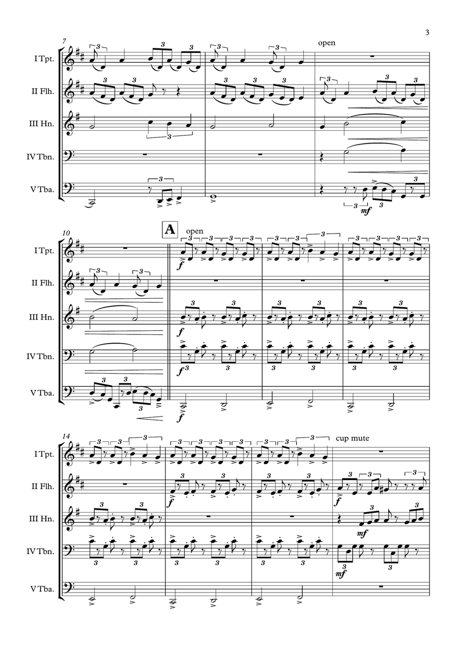 Flying Brass Quintet scores gallery preview page 4