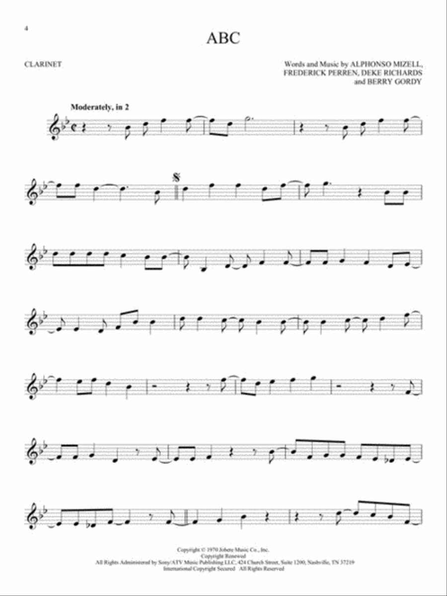101 Popular Songs Clarinet Solo scores gallery preview page 4