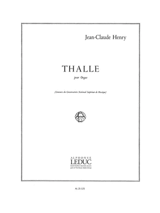 Book cover for Thalle (organ)