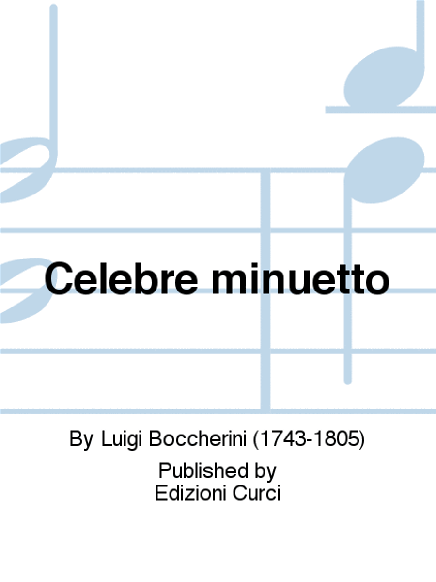 Celebre minuetto Piano Solo scores gallery preview page 1