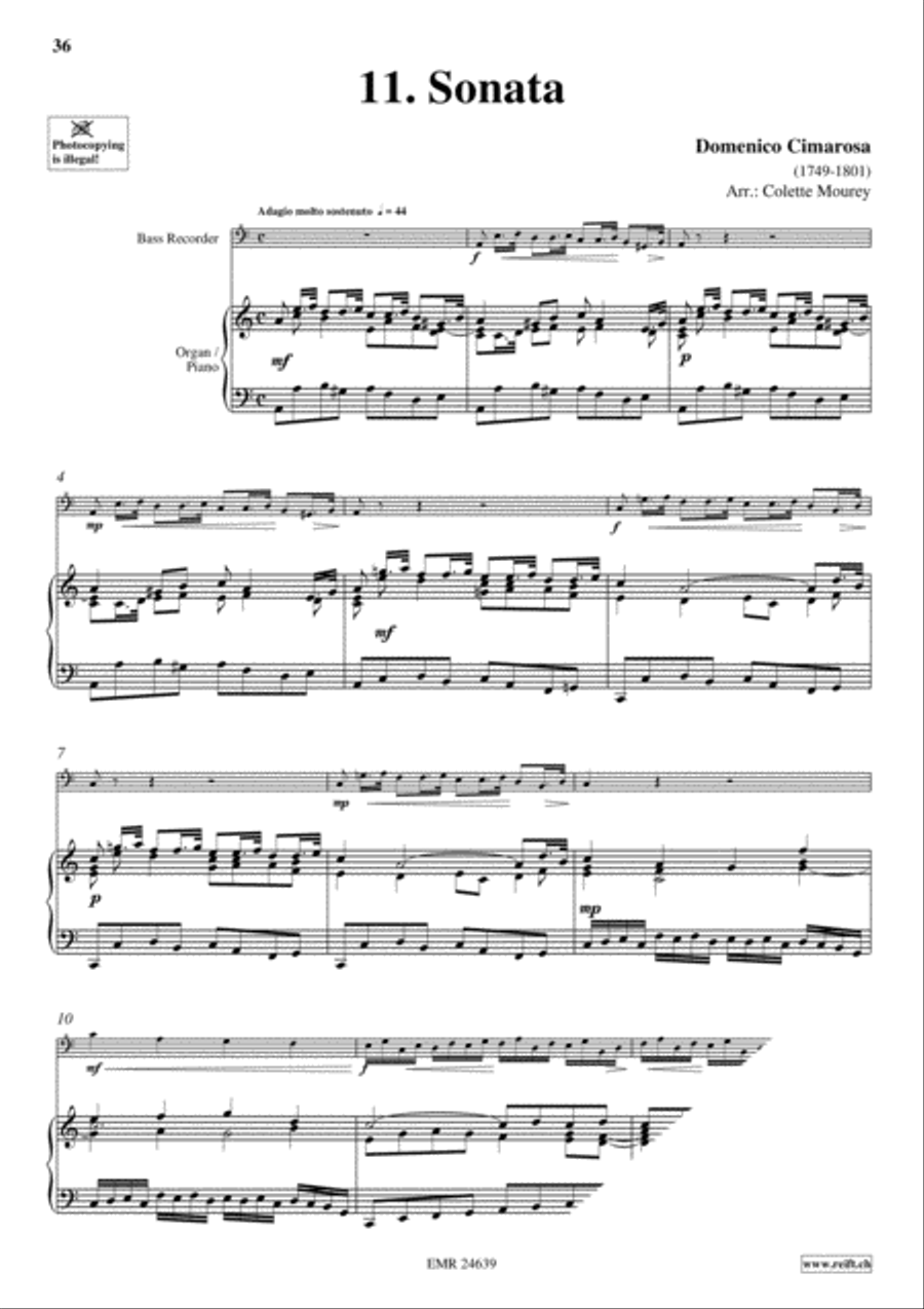40 Greatest Baroque Hits Volume 2 Bass Recorder scores gallery preview page 13