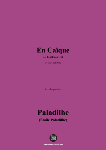 Paladilhe-En Caïque(l'Elkovan),in c sharp minor