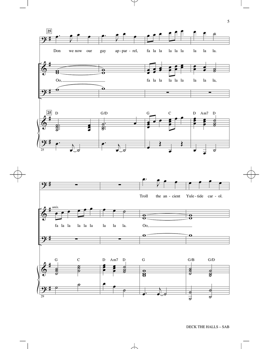 Deck The Halls (arr. Mac Huff) 3-Part scores gallery preview page 4