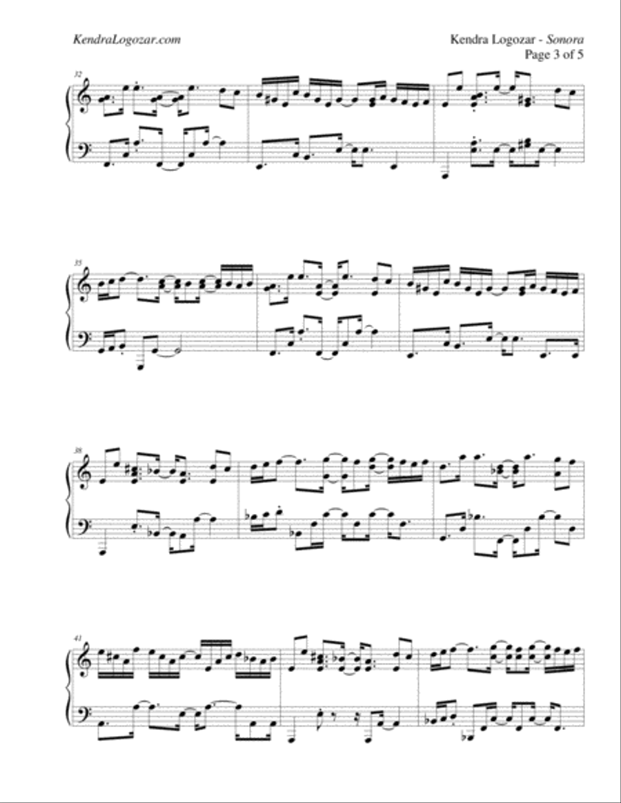 Sonora Sonora Piano Solo scores gallery preview page 3