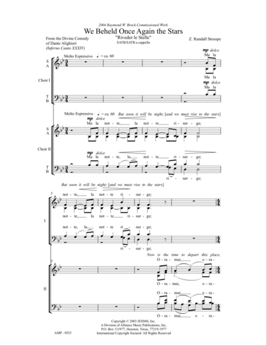 We Beheld Once Again the Stars 4-Part scores gallery preview page 9