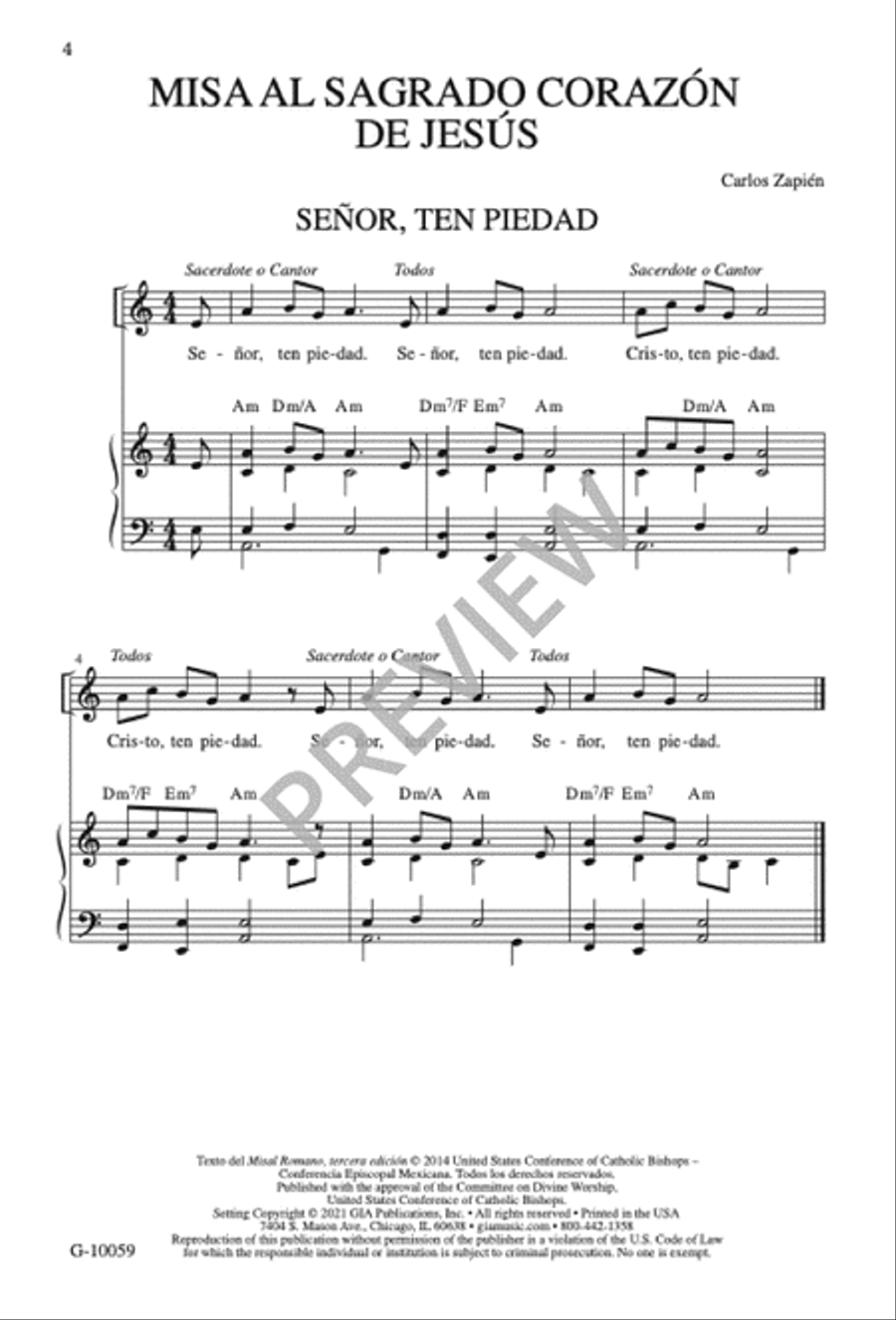 Misa al Sagrado Corazón de Jesús Unison Choir scores gallery preview page 6