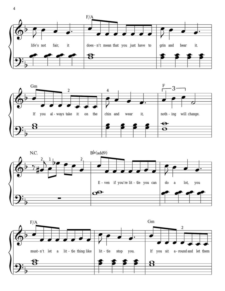 Naughty Easy Piano scores gallery preview page 4