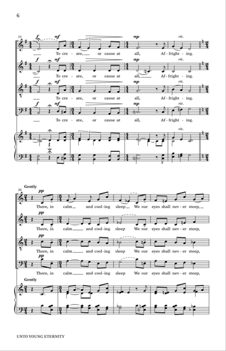 Unto Young Eternity 4-Part scores gallery preview page 4