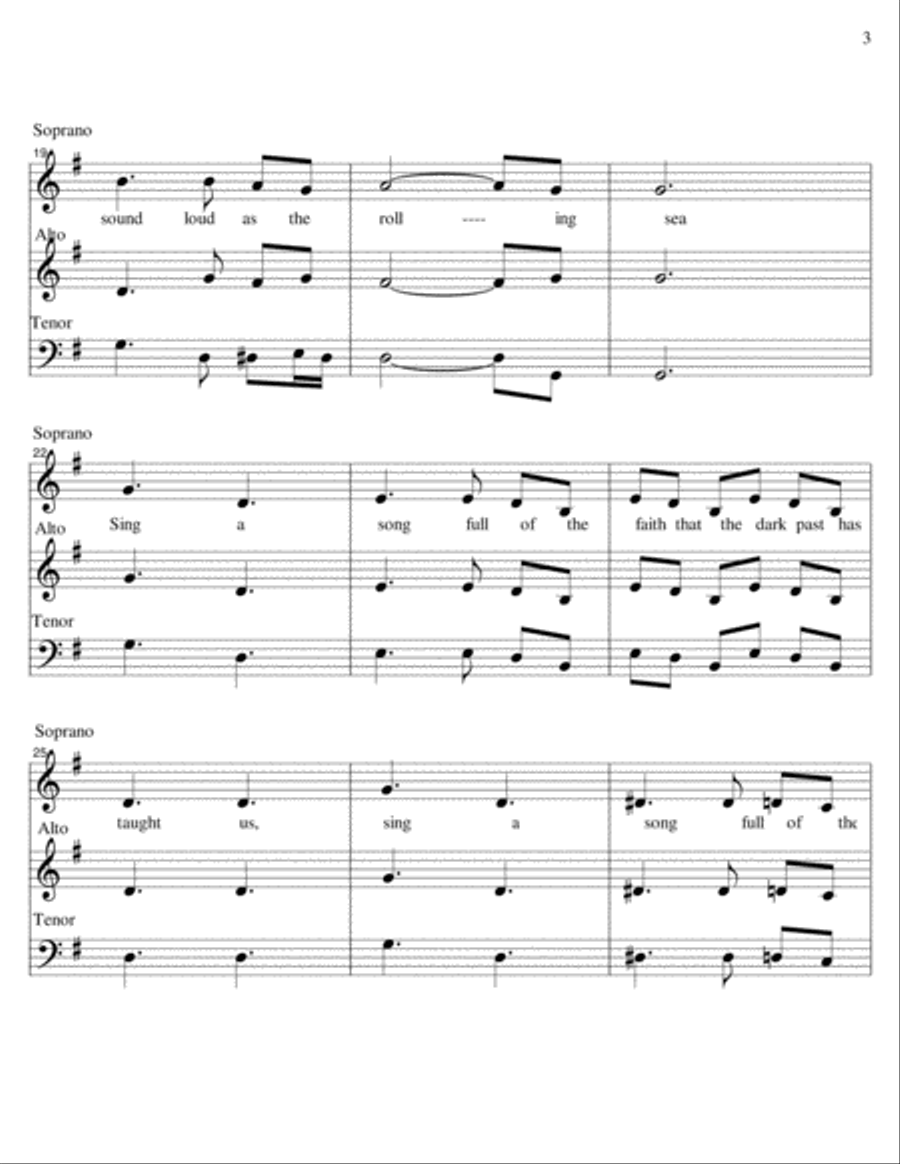Lift Every Voice / Then I Saw A New Heaven And Earth Piano, Vocal, Guitar scores gallery preview page 3