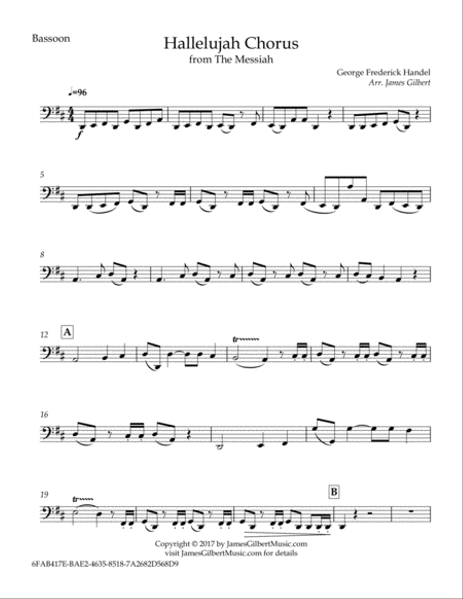 Hallelujah Chorus (from The Messiah) Woodwind Quintet scores gallery preview page 2