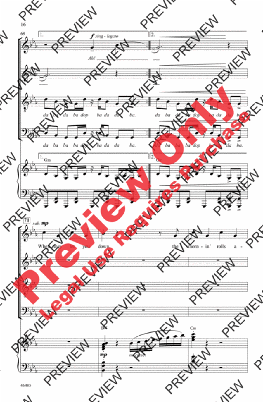 Another Day of Sun 4-Part scores gallery preview page 16