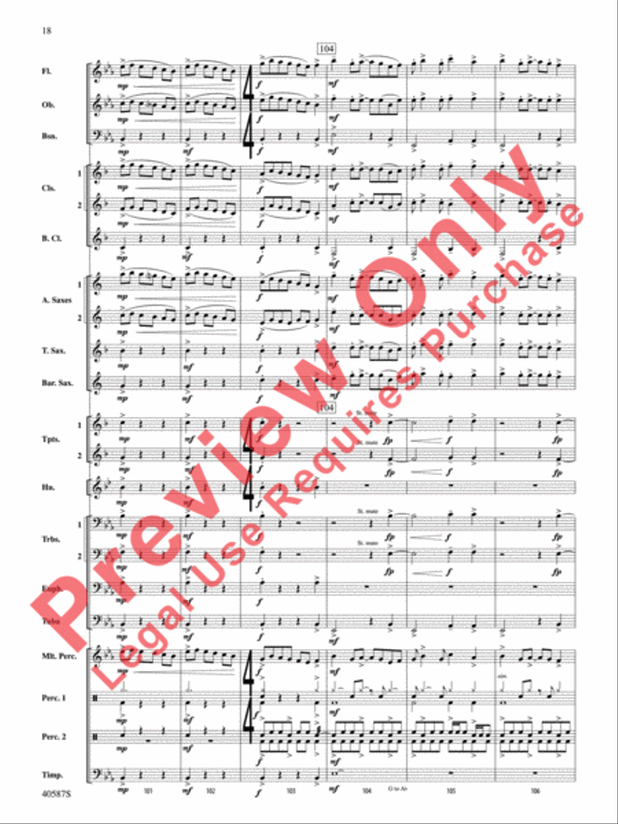 Rondo Picoso Concert Band scores gallery preview page 19