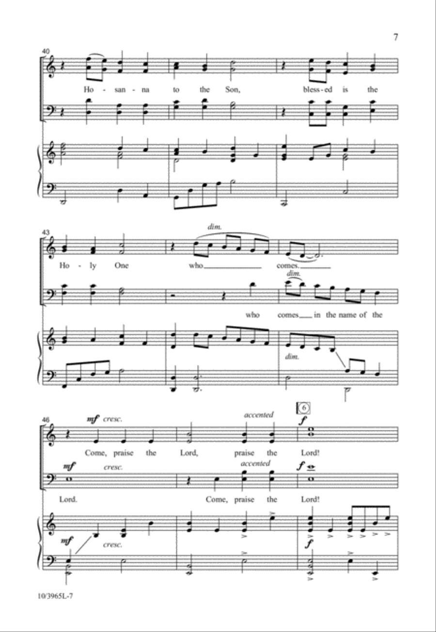 Raise the Wave of Praise! 4-Part scores gallery preview page 7