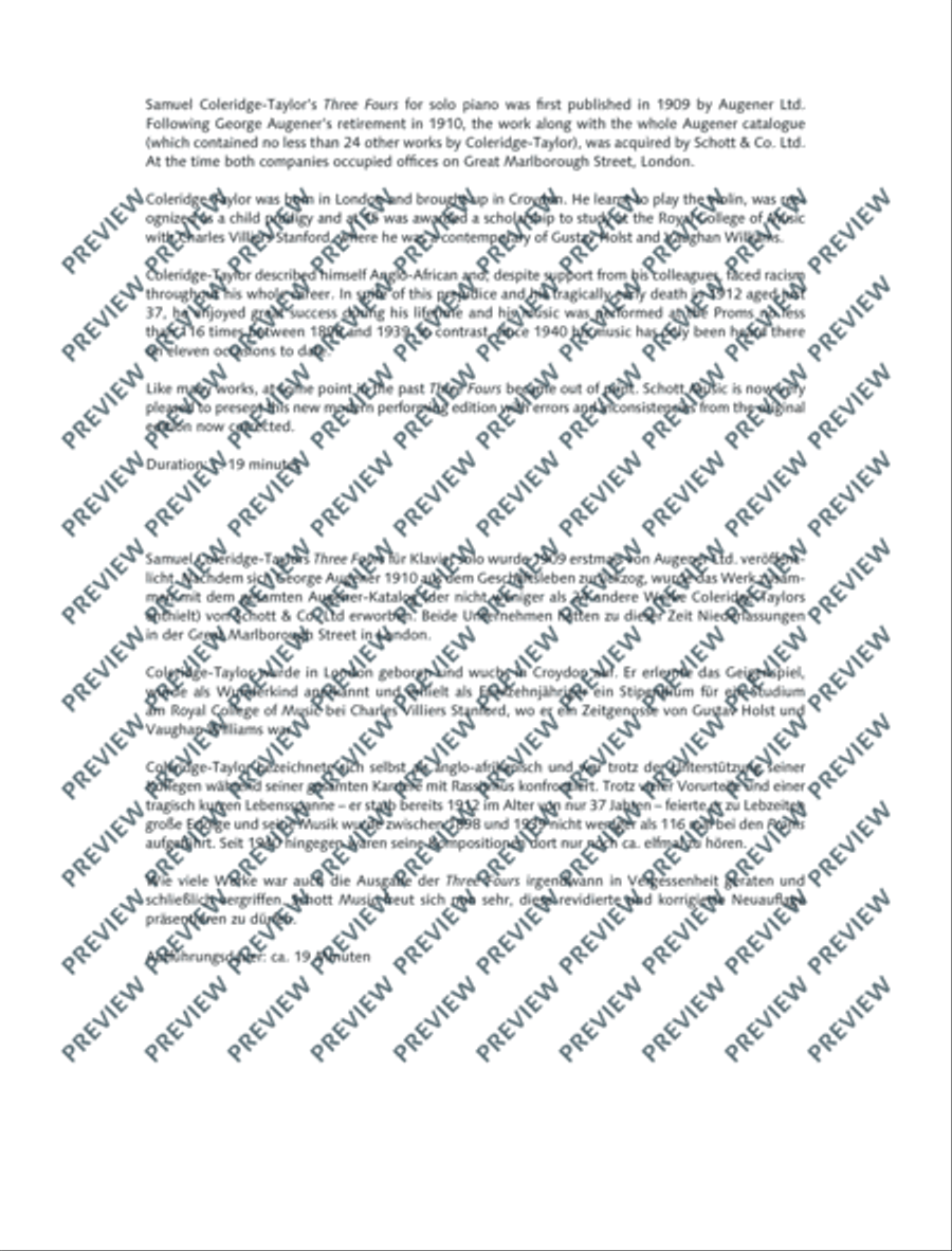 Three Fours Piano Solo scores gallery preview page 3