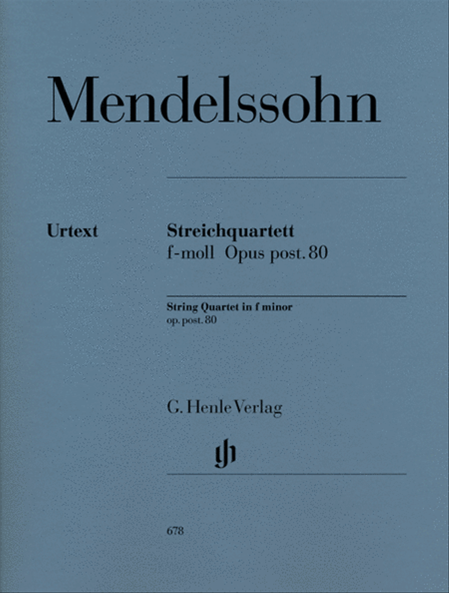 String Quartet F Minor Op. Posth. 80 String Quartet scores gallery preview page 1