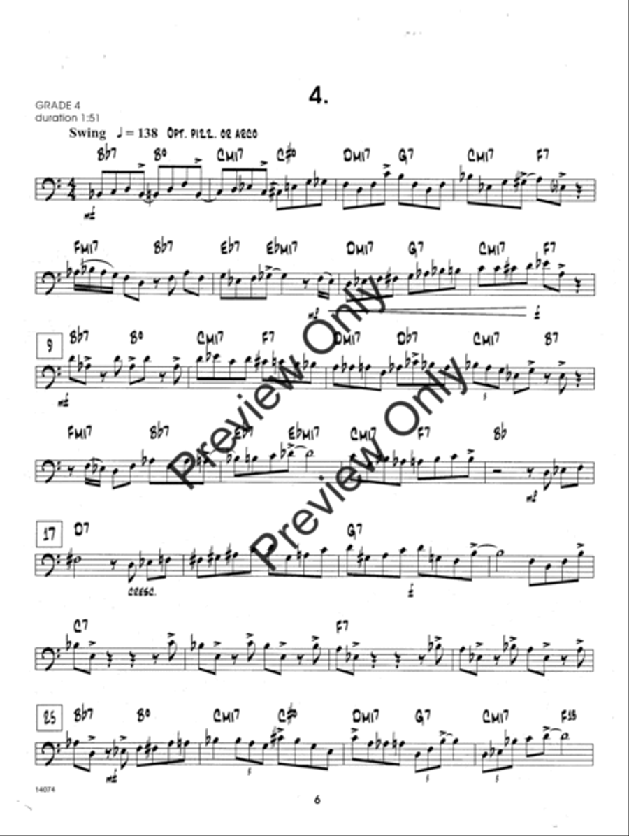 Jazz Solos For Bass, Volume 1 Double Bass scores gallery preview page 6