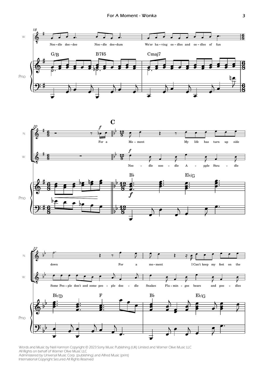 For A Moment High Voice scores gallery preview page 5