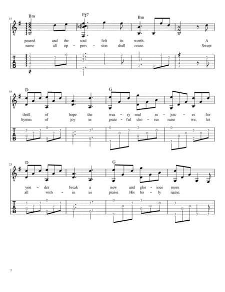 O Holy Night - for Fingerstyle Guitar tab and notation and lyrics