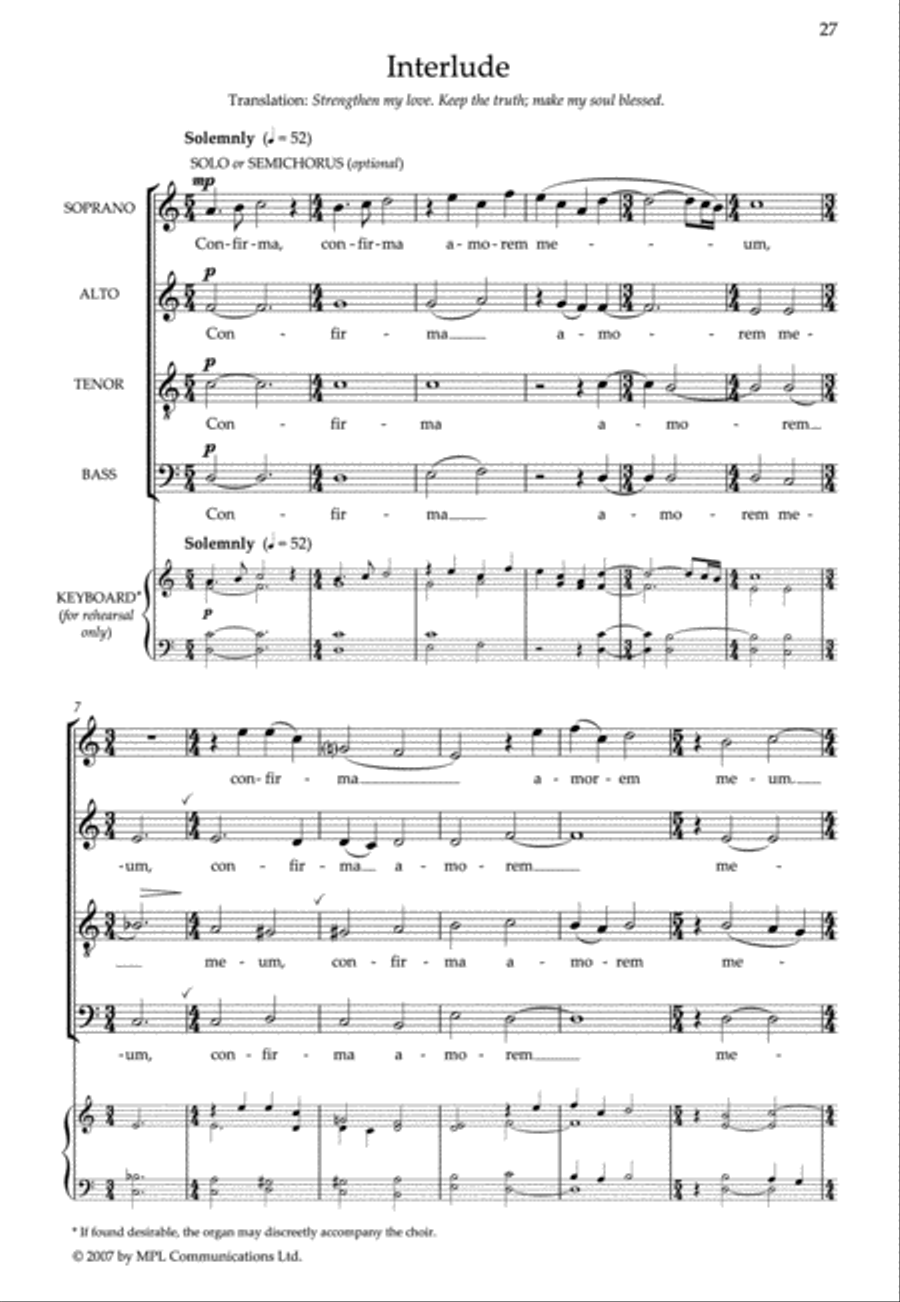 Ecce Cor Meum (Choral Suite) 4-Part scores gallery preview page 4