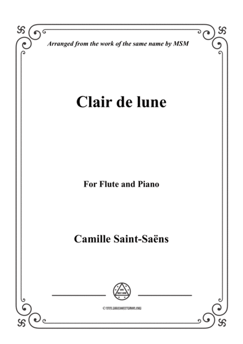 Saint-Saëns-Clair de lune,for Flute and Piano image number null
