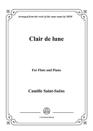 Book cover for Saint-Saëns-Clair de lune,for Flute and Piano