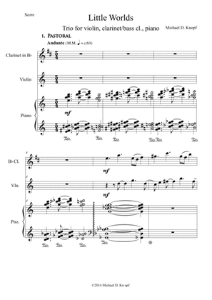 Little Worlds for Clarinet, Violin and Piano