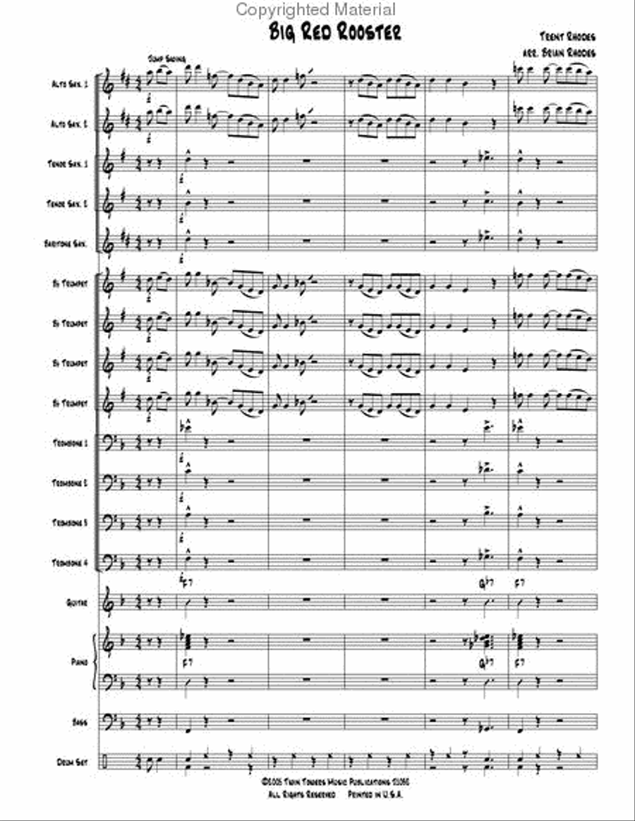 Big Red Rooster Big Red Rooster Jazz Ensemble scores gallery preview page 2