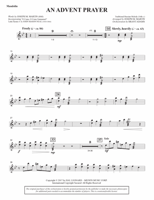 An Advent Prayer (Orchestra) - Mandolin